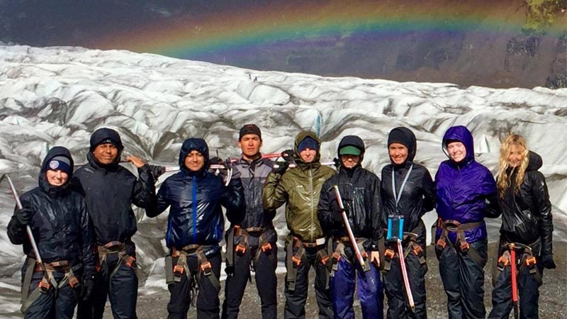 Students Iceland Glacier Hiking