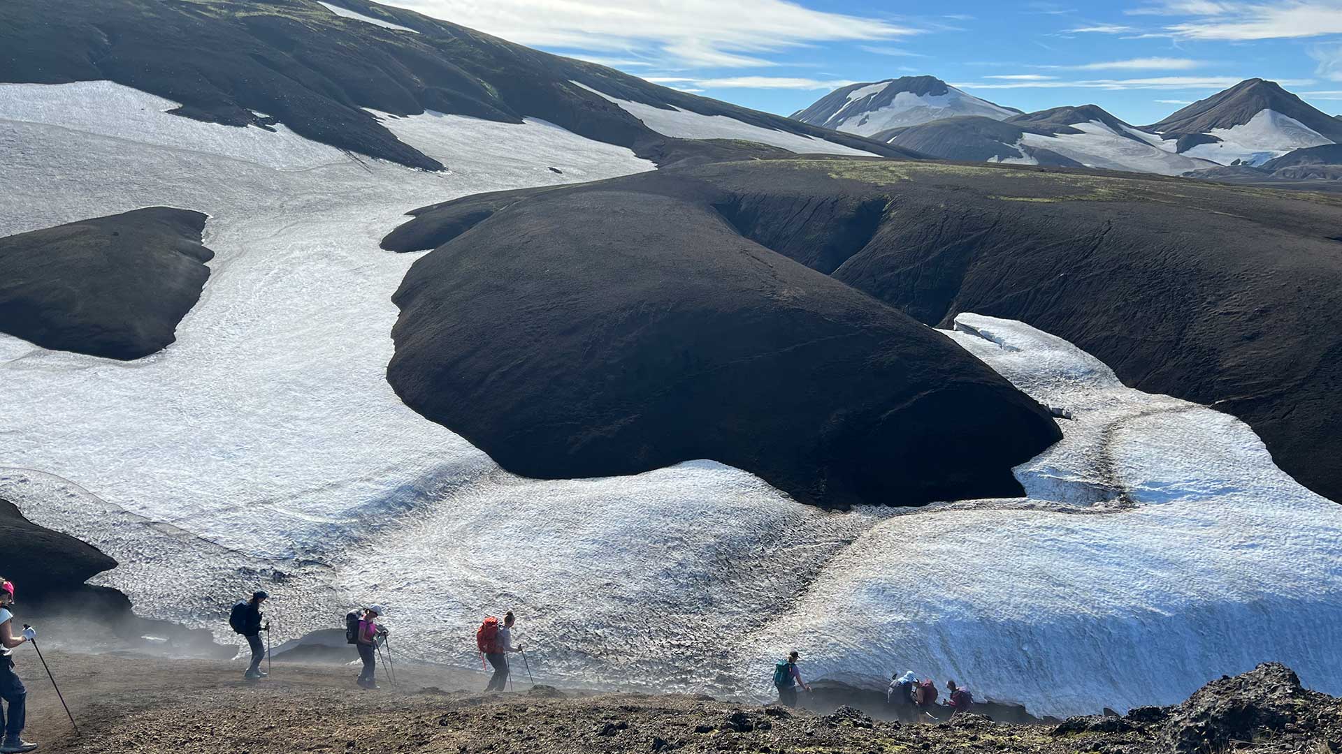 Iceland-Women-Laugavegur-Trek-snow-crossing