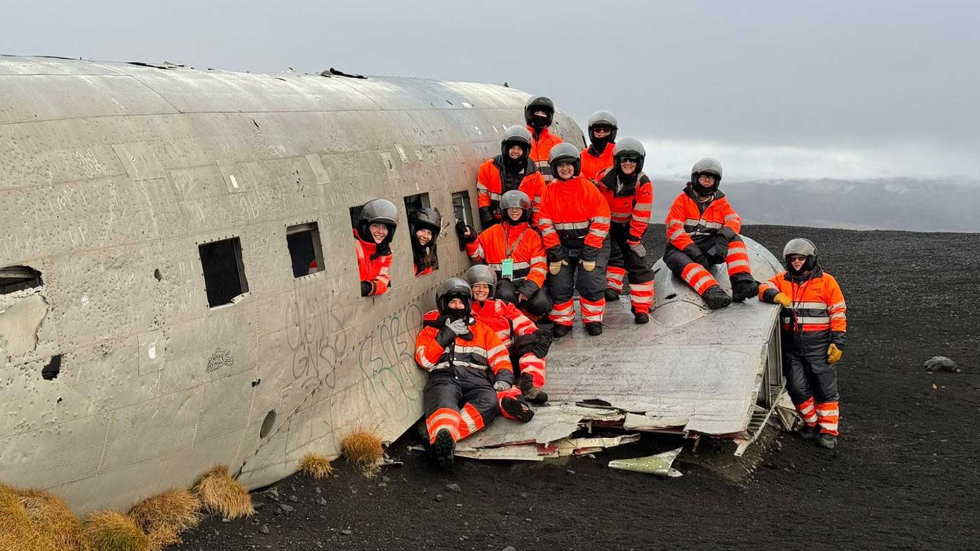 Iceland-womens-group-beach-atv-ride-airplane-group-photo